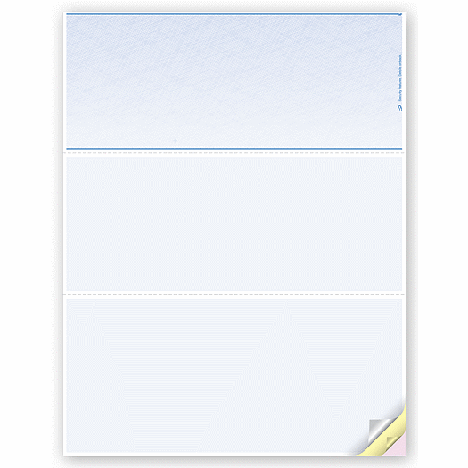 Blank Laser Checks, Top Format