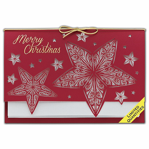 Stars Come Out Laser Cut Christmas Cards