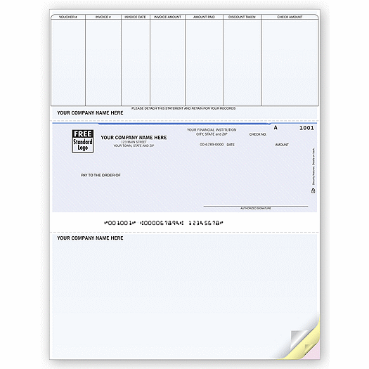 Laser Middle Accounts Payable Check