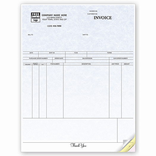 Invoices, Laser, Parchment