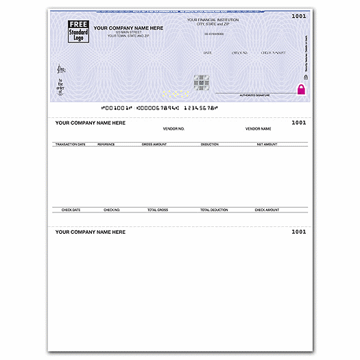 Deluxe High Security Laser Top Check
