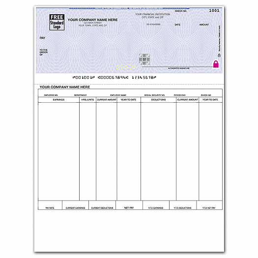 Deluxe High Security Laser Top  P/R Check 7.5 Voucher
