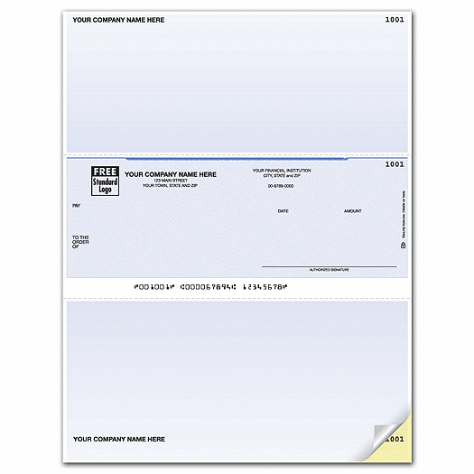 Laser Middle Checks, One Write Plus Compatible