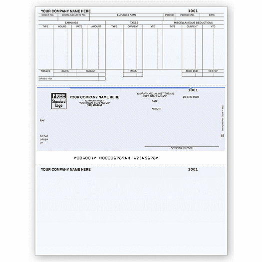 Laser Middle Payroll Check