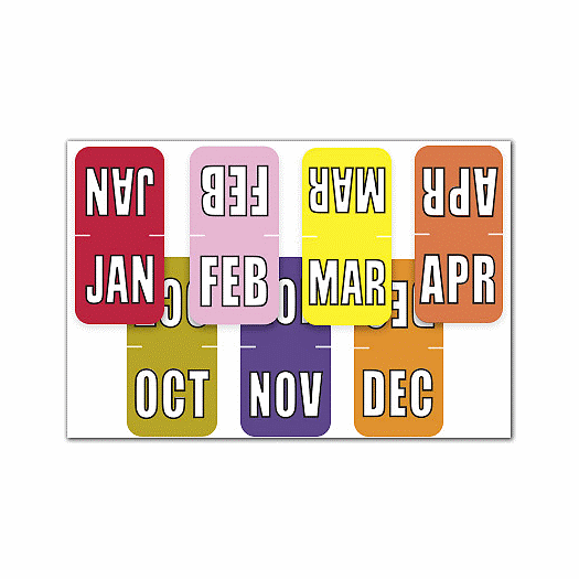 Top Tab Month Aging Labels