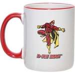 11 oz. White C-Handle Mug with Contrast Handle and Halo
