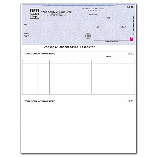 Deluxe High Security Laser Top Check