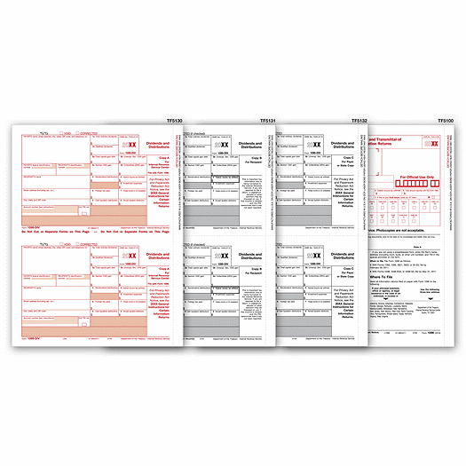 2020 Laser 1099-DIV Income Set, 4-part