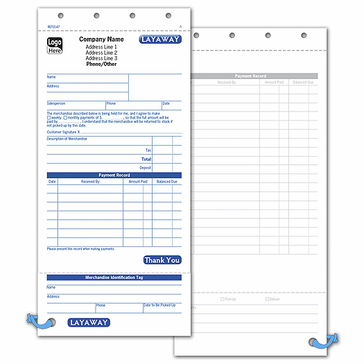 Layaway Form