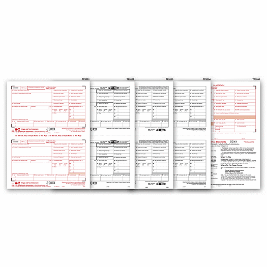 2020 Laser W-2 Set, 4-part