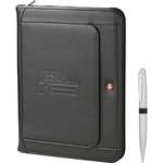 Wenger Exec Leather Zippered Padfolio Bundle Set