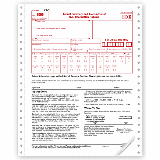 2020 Continuous 1096 Transmittal