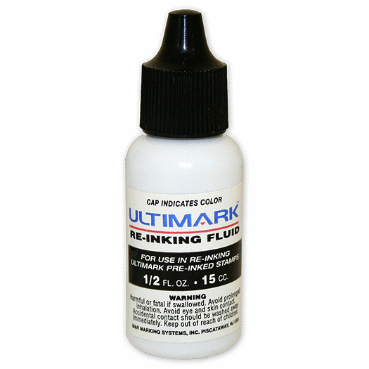 Black Ink Refill for Pre-Inked Stamp