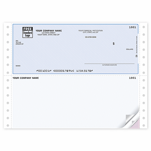 Continuous Top Checks, QuickBooks Compatible, Unlined