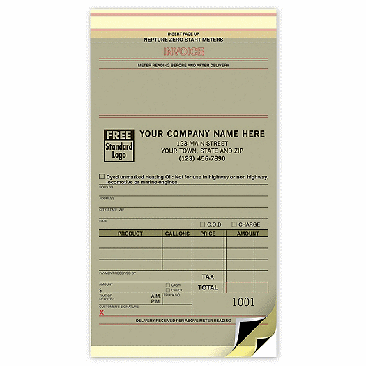 Neptune Fuel Meter Tickets with Carbons
