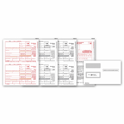 2020 Laser 1099-MISC Income Set & Envelope Kit, 4-part