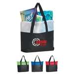 Non-Woven Two-Tone Zippered Tote Bag