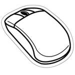 Computer Mouse Magnet - Full Color