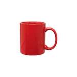 Red Vitrified Stoneware Coffee Mug - 11 oz., Full Color Imprint