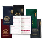 Executive Vinyl Weekly Planner with Flat Black Gold Tip Pen - Weekly