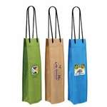 Non-Woven Single Wine Bottle Bag - Full Color Digital