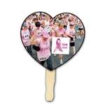 Heart Shape Hand Fan - Full Color Digital