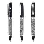 Etched World Map Bettoni Ballpoint Pen