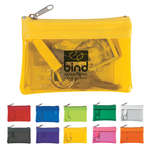 Translucent Zippered Coin Pouch