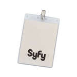 Large Vertical Vinyl Pouch with Bulldog Clip