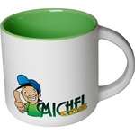 14 oz. Two-Tone Sedona C-Handle Mug with Satin Exterior - Four Color Process Imprint