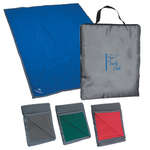 Reversible Fleece/Nylon Blanket With Carry Case - Embroidered