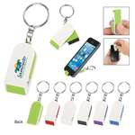 Phone Stand and Screen Cleaner Combo Keychain