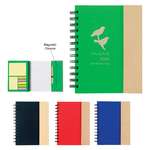 Spiral Notebook with Sticky Notes and Flags