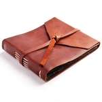 Field Leather Photo Album with Flap Tie Closure