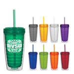 Econo 16 oz. Double Wall Tumbler with Lid and Straw