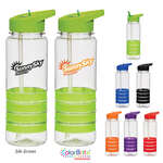 24 Oz. Banded Gripper Bottle with Straw
