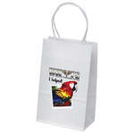 Pup White Kraft Paper Shopper Bag - Full Color