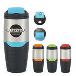 16 Oz. Stainless Steel Tumbler With Flip Lock Lid