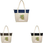 Jute and Cotton Zippered Tote