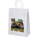 Jenny White Kraft Paper Shopper Bag - Full Color Imprint