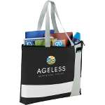 Tri Block Zippered Business Tote