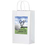 White Kraft Twisted Paper Handle Shopper - 10