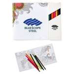Deluxe 7"x7" Adult Coloring Book & 8-Color Pencil Set