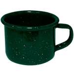 4 oz Enameled Steel Campfire Mugs - Green and Blue