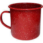 24 oz Enameled Steel Campfire Mugs - Red