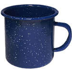 24 oz Enameled Steel Campfire Mugs - Green and Blue