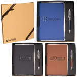 Naples Metallic-Trim Journal and Pen Gift Set