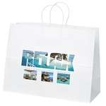 White Kraft Vogue Shopping Bag - Full Color