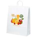Stephanie White Kraft Shopper Bag - Full Color