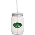 Mason Jar 22 oz. with Silver Tin Lid